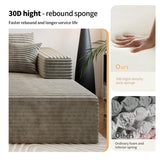 135.4" Cloud Modular Sectional Couch with 1 Ottoman,Modern Minimalist Upholstered Couches, Comfort U Shaped Sofa for Living Room,Deep Seat Corner Couch，No Assembly Required (Black,Left Facing Chaise)