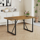 MUUOKY Dining Table Set for 4, Modern 55'' Wood Dinette Table Set for 4 with Fabric Dining Chairs,Table and Chairs Set of 4,Ideal for Kitchen Dining Room