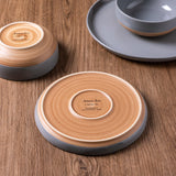 AmorArc Ceramic Dinnerware Sets for 8, 24 Pieces Handpainted Plates and Bowls Set with Rustic Terracotta Underside, Scratch Resistant Stoneware Dishes Set, Dishwasher & Microwave Safe, Light Beige