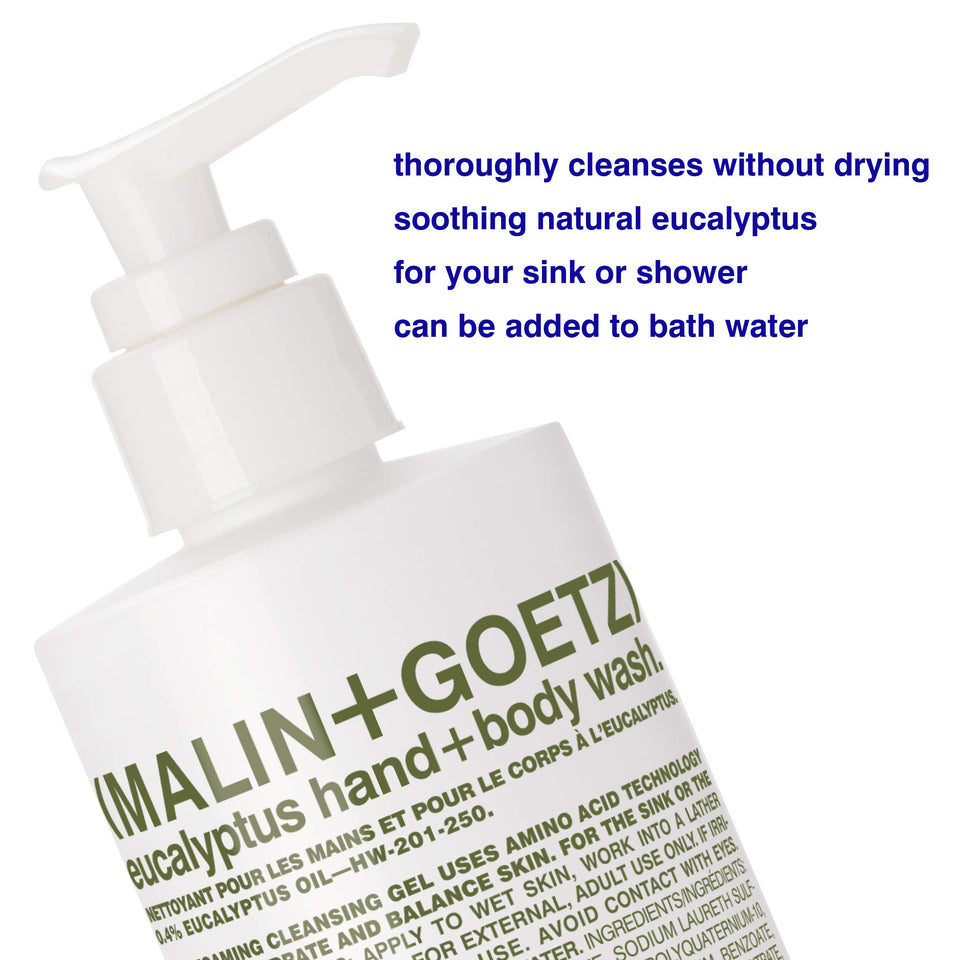Malin + Goetz Rum Hand & Body Wash, 16 Fl. Oz. – Men & Women Natural Body Wash For All Skin Types, Foaming Hydrating Cleansing Gel, Cruelty-Free & Vegan