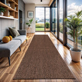CAMILSON Easy Jute Rug 10x14, Indoor Outdoor Natural Color Fiber Area Rugs for Living Room Patio and Kitchen Rug Herringbone Woven Design Easy-Cleaning Washable Outside Carpet Alfombras 10 x 14