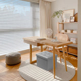 AmasSmile Storage Ottoman Folding Foot Rest Stool, Leather Footstool Bench, Short Ottoman Stool, Storage Foot Rest Store, Books (Black, 17" D x 13" W x 13" H)