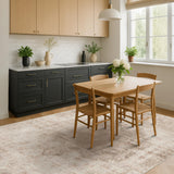 Neutral Living Room Rug - 10x14 Farmhouse Beige Brown Large Area Rug for Dining Room, Bedroom, Low Pile Lightweight Washable