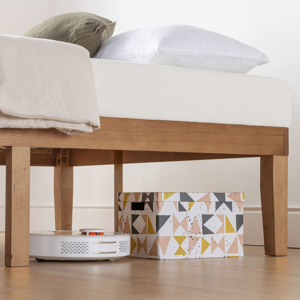 Mellow Naturalista Classic 12-Inch Solid Wood Platform Bed | Wooden Slats, No Box Spring Needed, Easy Assembly | Full, Espresso