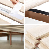 ZINUS Vivek Deluxe Wood Platform Bed Frame with Headboard, Wood Slat Support, No Box Spring Needed, Easy Assembly, Queen