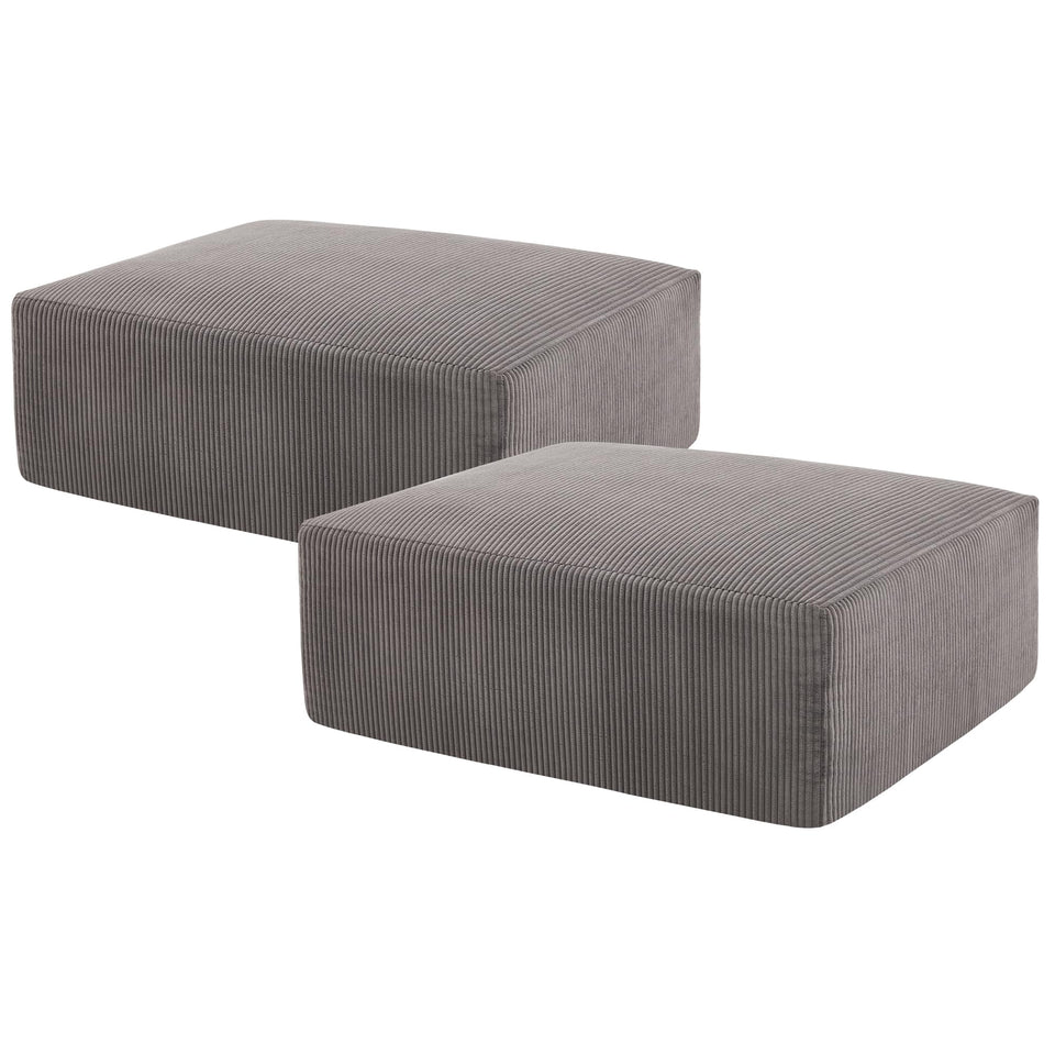 Boneless Sectional Cloud Couch Sofa for Living Room, 112" U-Shaped Modular Modern Lounge Sleeper Black Couches with Chaise, No Assemble, Cordury Compression Upholstered Sofas