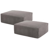 Sectional Cloud Boneless Sofa Couches for Living Room-113'' Beige 3 Seater U-Shaped Modern Lounge Couch-No Assembly Modular Corduroy Convertible Sponge Sleeper Sofas with Chaise for Home House