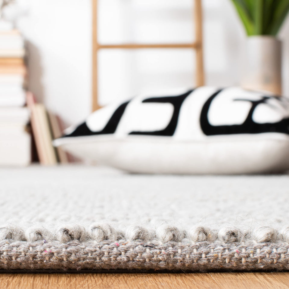 SAFAVIEH Area Rug 8x10 - Natura Collection - Large - Beige & Ivory, Handmade Wool Blend, Textured Design, Ideal for Living Room, Bedroom, Dining Space (NAT425B)