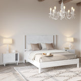 Bme Vivian 14 Inch Deluxe Bed Frame with Headboard, Rustic & Scandinavian Style with Solid Acacia Wood, No Box Spring Needed, 12 Strong Wood Slat Support, Easy Assembly, King, Rustic Golden Brown