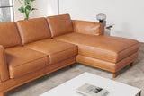 Valencia Artisan Full Leather Sofa 88” - Pure Full Italian Nappa Leather Couch, Solid Wood Accent, Ultimate Comfort, Cognac Tan