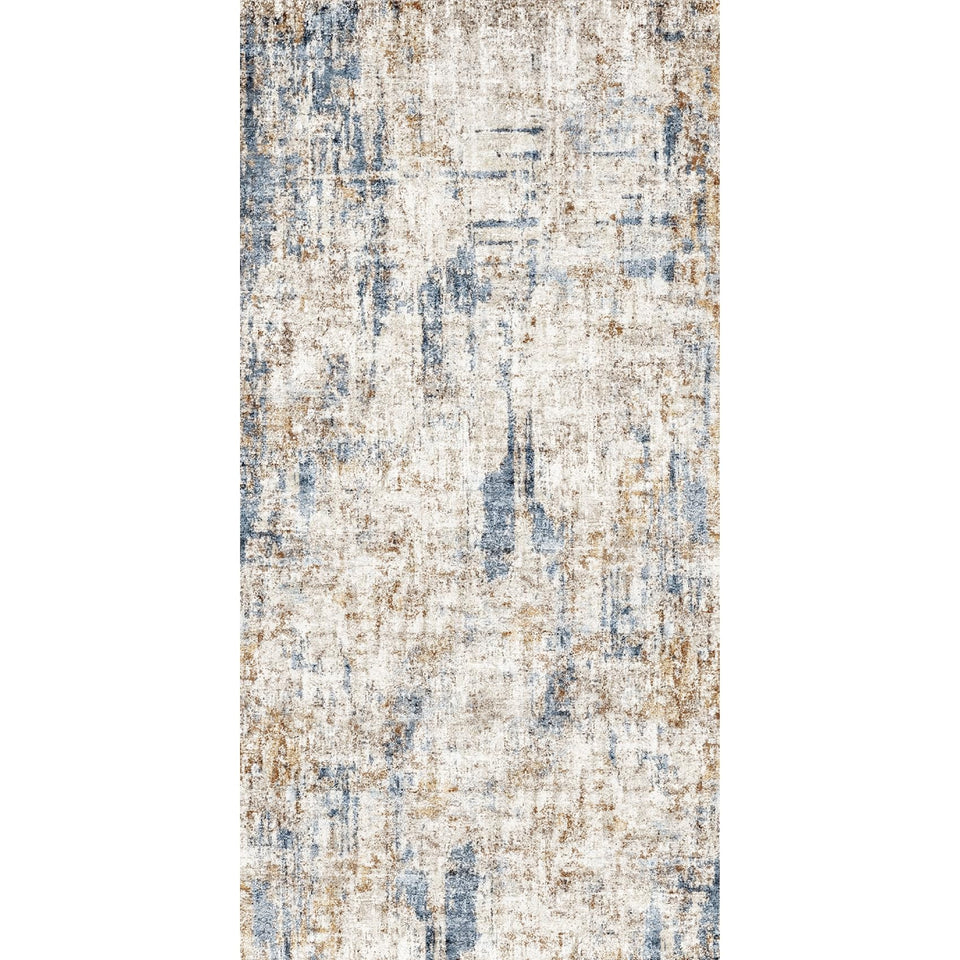 12x15 Area Rug for Living Room – Large Modern Neutral Abstract Thin Washable Carpet, Soft Low Pile Non-Slip Stain-Resistant for Bedroom Dining Room Home Office (Beige Grey)