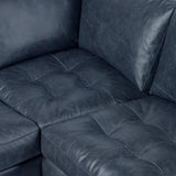 POLY & BARK Napa 72" Apartment Sofa – Italian-Tanned Full-Grain Pure-Aniline or Semi-Aniline Leather, Feather-Down Cushioning, Kiln-Dried Solid Wood Frame, Walnut Legs - Cognac Tan