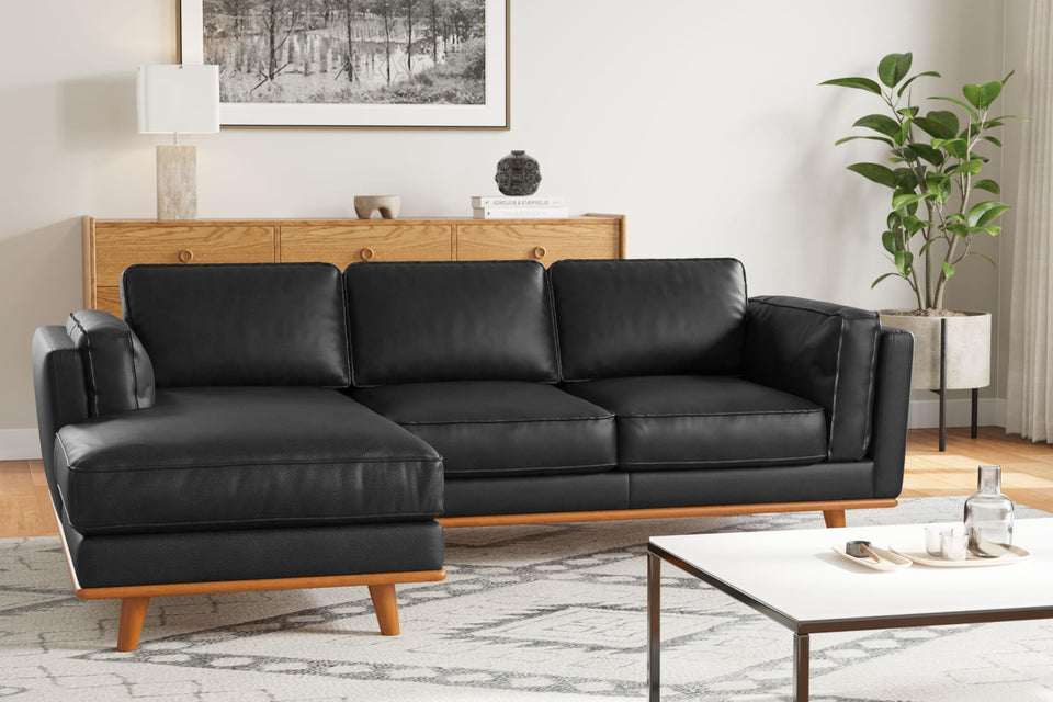 Valencia Artisan Full Leather Sofa 88” - Pure Full Italian Nappa Leather Couch, Solid Wood Accent, Ultimate Comfort, Cognac Tan
