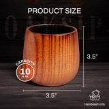 Oaksip The Original Charred Wooden Bourbon Drinking Glass | Charred Old Fashioned Glass | Bourbon Gifts for Men, Dad, or Brother | Whiskey Gifts