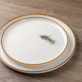 GBHOME Ceramic Dinnerware Sets for 8, 24 Pieces Stoneware Plates and Bowls Sets, Scratch Resistant Dishes, Dishwasher & Microwave Safe, Reactive Glaze-Green Wheat