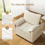 Vesgantti 142" U Shaped Sectional Couch, Comfy Cloud Modular Sectional Sofa with 2 Ottoman Deep Seat Chenille Modern Cloud Sofa, Modular Sofas for Living Room, Bedroom and Apartment, Beige