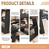 43.3in-59in Extendable Round Dining Table for 4-8,Modern Kitchen Oval Dining Table with Removable Leaves Space Saving,Wood Base with Storage Shelf for Kitchen Living Room (Walnut)