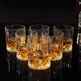KANARS Old Fashioned Whiskey Glasses with Luxury Box - 10 Oz Rocks Barware For Scotch, Bourbon, Liquor and Cocktail Drinks - Set of 4 - Men Gift
