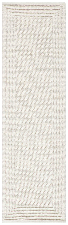 SAFAVIEH Area Rug 8x10 - Natura Collection - Large - Ivory, Handmade Wool, Ideal for Living Room, Bedroom, Dining Space (NAT450A)