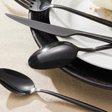 KINGSTONE Silverware Set, 60-Piece Flatware Set Cutlery Set Premium 18/10 Stainless Steel, Tableware Include Forks Knives Spoons for Home Kitchen Restaurant Wedding, Dishwasher Safe