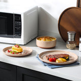 MALACASA Plates and Bowls Sets, 24 Pieces Modern Ceramic Dinnerware Set for 8 Kitchen Stoneware Dishes Dishware Set Microwave and Dishwasher Safe, White, Series TARA