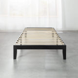 Mellow Naturalista Classic 12-Inch Solid Wood Platform Bed | Wooden Slats, No Box Spring Needed, Easy Assembly | Full, Espresso