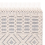 SAFAVIEH Area Rug 8x10 - Natura Collection - Large - Ivory, Handmade Wool, Moroccan Boho Fringe Design, Ideal for Living Room, Bedroom, Dining Space (NAT852B)