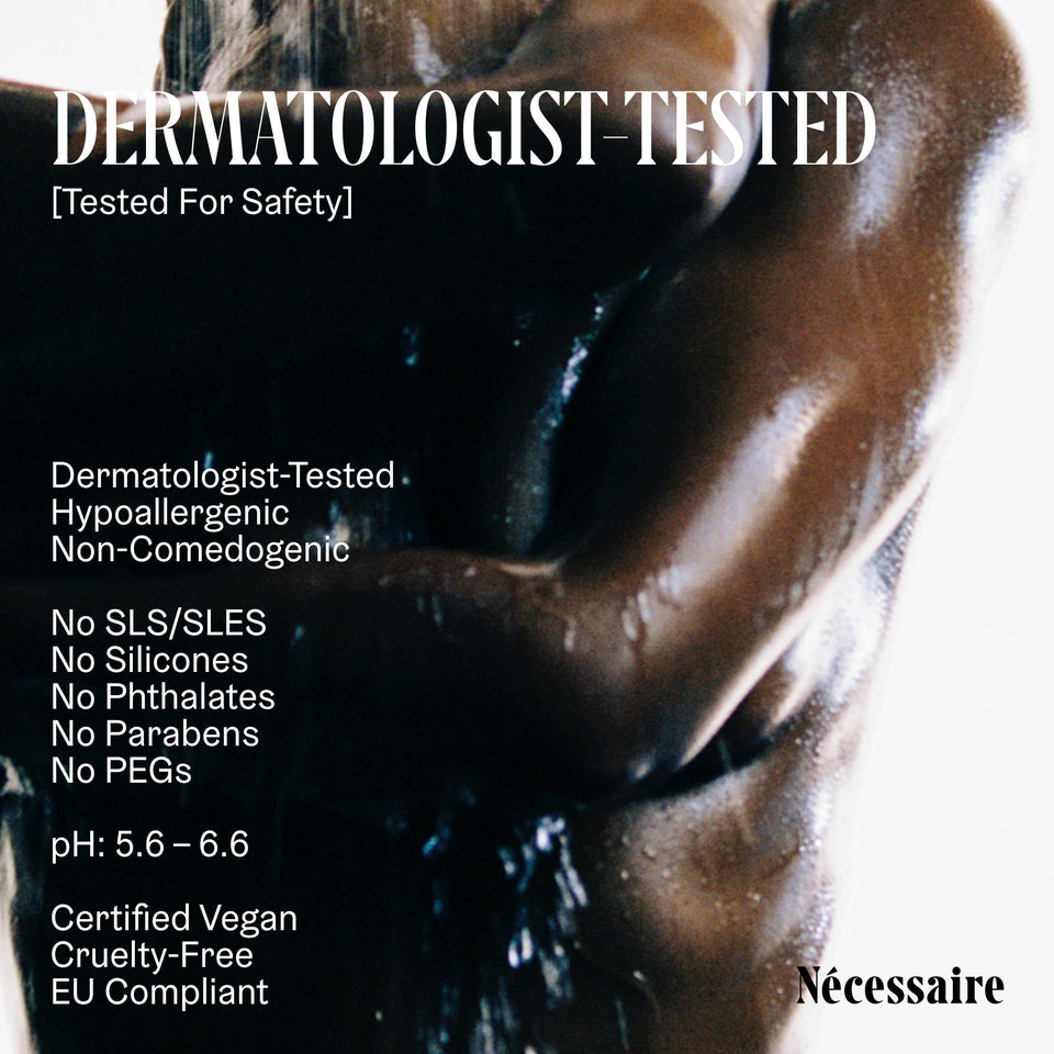 Nécessaire The Body Wash Eucalyptus — Multi-Oil Shower Gel Cleanser for Women + Men — Non-Comedogenic Body Wash with Niacinamide. 500ml/16.9 fl oz