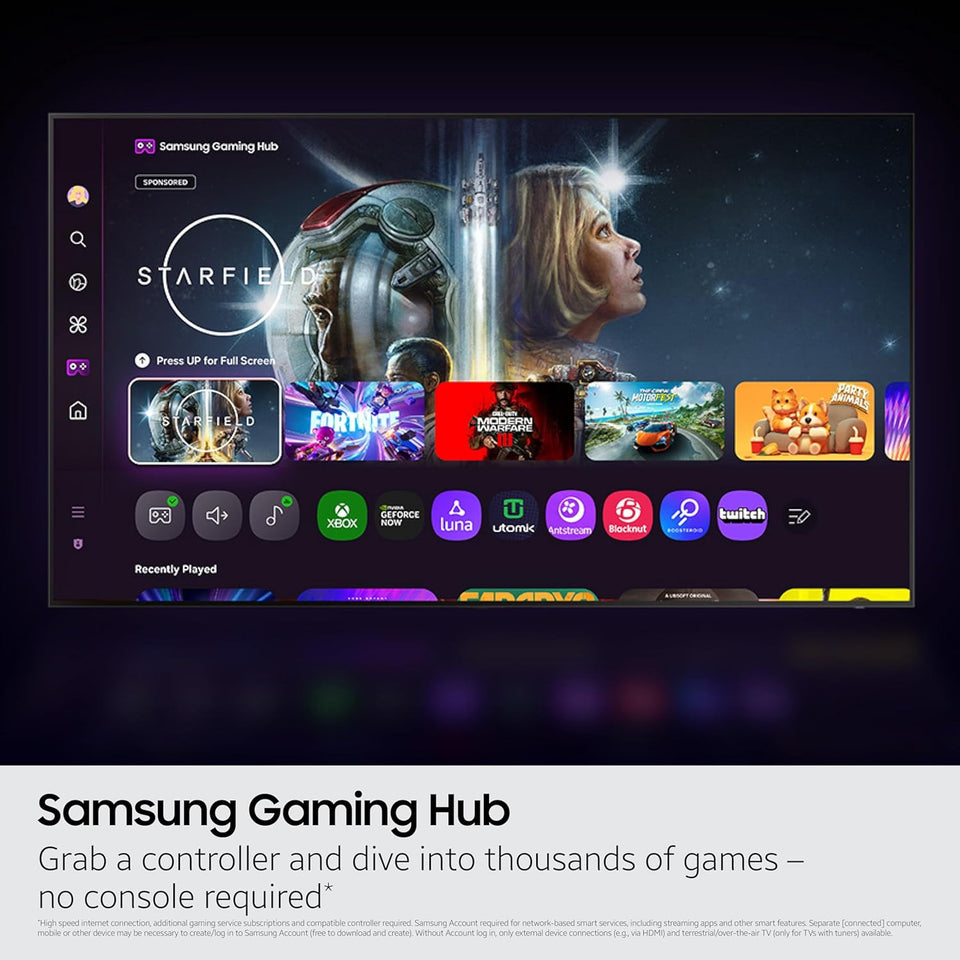 Samsung 75-Inch Class QLED Q7F Series Samsung Vision AI Smart TV (2025 Model, 75Q7F) Quantum HDR, Object Tracking Sound Lite, Q4 AI Gen1 Processor, 4K upscaling, Gaming Hub, Alexa Built-in