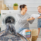 TOPRUUG Washable Oriental Area Rug - 12x15 Rugs for Living Room Soft Carpet for Bedroom Waterproof Floral Distressed Indoor Stain Resistant Non-Shedding Floor Carpets (Green, 12x15)