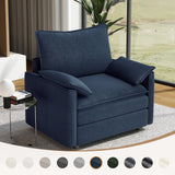 Vesgantti 142" U Shaped Sectional Couch, Comfy Cloud Modular Sectional Sofa with 2 Ottoman Deep Seat Chenille Modern Cloud Sofa, Modular Sofas for Living Room, Bedroom and Apartment, Beige