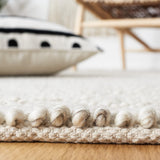 SAFAVIEH Area Rug 8x10 - Natura Collection - Large - Beige & Ivory, Handmade Wool Blend, Textured Design, Ideal for Living Room, Bedroom, Dining Space (NAT425B)