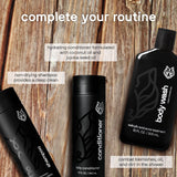 Black Wolf Salicylic Acid Body Wash for Men, 1 Liter - Men's Acne Body Wash - Charcoal Helps Reduce Acne Breakouts & Cleanse Your Skin - Full Coverage & Deep Clean Treatment - Men's Bodywash