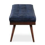 POLY & BARK Napa 72" Apartment Sofa – Italian-Tanned Full-Grain Pure-Aniline or Semi-Aniline Leather, Feather-Down Cushioning, Kiln-Dried Solid Wood Frame, Walnut Legs - Cognac Tan