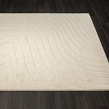 LUXE WEAVERS Modern Geometric Wave Cream 9x12 Area Rug