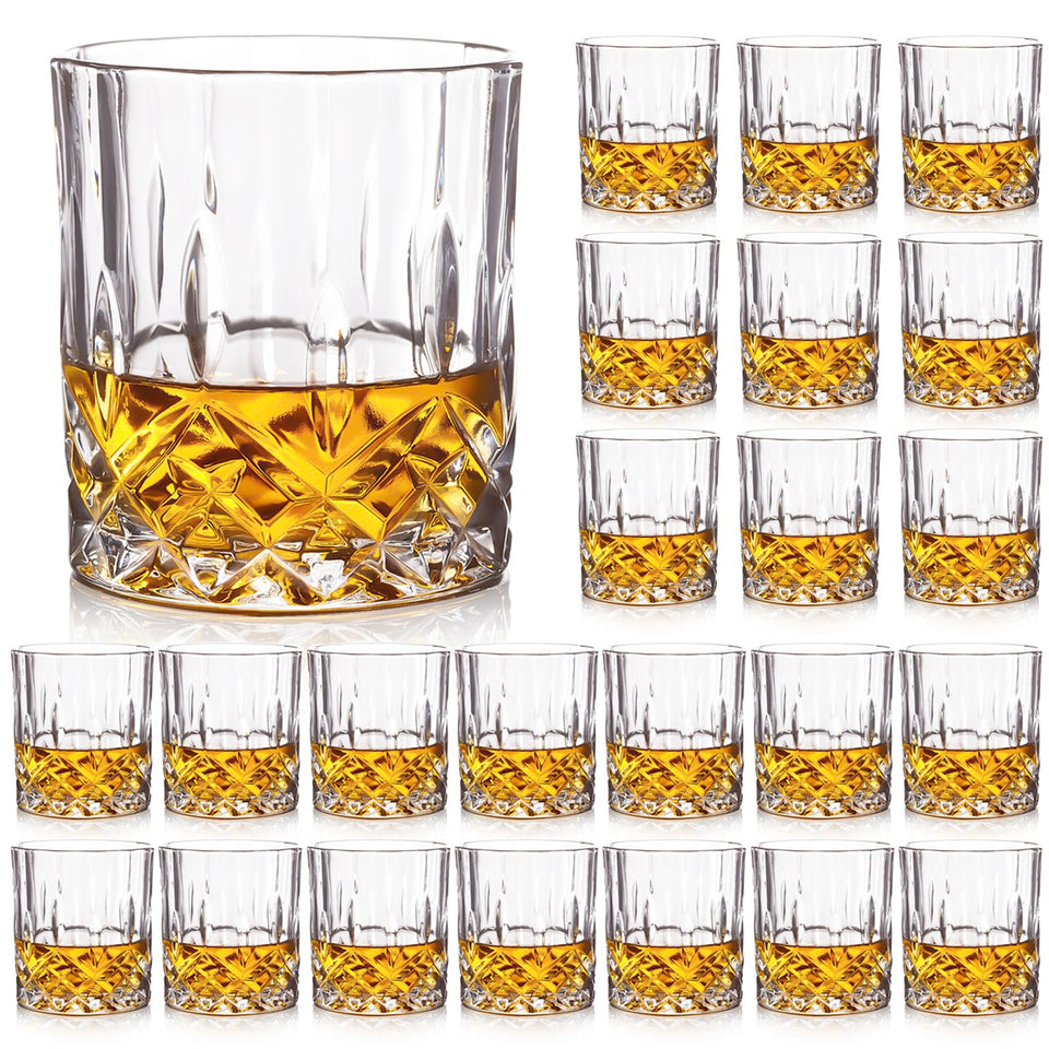 Triplorare Whiskey Glasses Set of 6, 11 OZ Old-Fashioned, Rum & Scotch Glasses