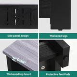 YITAHOME Coffee Table Farmhouse Coffee Table with Storage Rustic Wood Cocktail Table, Square Coffee Tables for Living Meeting Room with Half Open Storage Compartment, Grey Wash