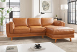 Valencia Artisan Full Leather Sofa 88” - Pure Full Italian Nappa Leather Couch, Solid Wood Accent, Ultimate Comfort, Cognac Tan