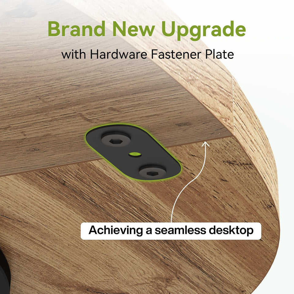 LITTLE TREE Round Dining Table for 4-6 People, 47 Inches Dining Room Table with Wooden Pedestal Base, Brown Dinner Tables, Circle Kitchen Tables for Dining Room, Kitchen, Living Room(Table Only)