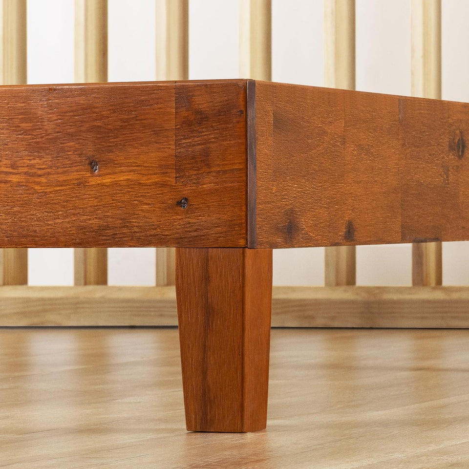 Mellow Naturalista Classic 12-Inch Solid Wood Platform Bed | Wooden Slats, No Box Spring Needed, Easy Assembly | Full, Espresso