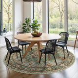 TOPRUUG Washable Oriental Area Rug - 12x15 Rugs for Living Room Soft Carpet for Bedroom Waterproof Floral Distressed Indoor Stain Resistant Non-Shedding Floor Carpets (Green, 12x15)