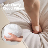 Siiejia Modular Sectional Sofa Modern Oversized Cloud Couch with Movable Ottoman 7 Seater L-Shaped Sofas Comfy Couches for Living Room Spacious Space Office Lounge, Beige