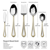 Mikasa Regent Bead 65-Piece Flatware Set for 12, 18/10 Stainless Steel Silverware with Full Service and Serving Utensils, Classic Beaded Edge Design