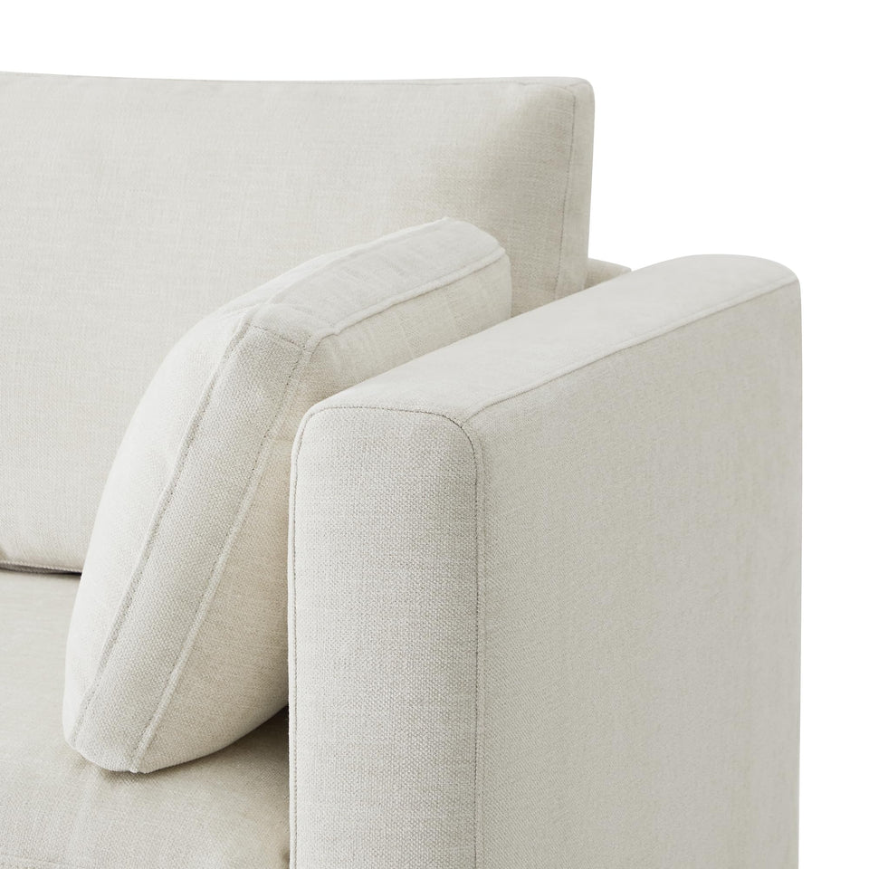 CHITA Oversized Modular Sectional Sofa, FSC Certified L Shaped Sectional Couches for Living Room, 112 inch Width,4 Seat Modular Sofa with Storage Ottoman, Linen