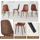 MUUOKY Dining Table Set for 4, Modern 55'' Wood Dinette Table Set for 4 with Fabric Dining Chairs,Table and Chairs Set of 4,Ideal for Kitchen Dining Room