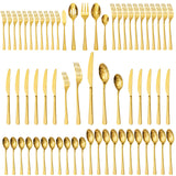 KINGSTONE Hammered Silverware Set, Flatware Set, 18/10 Stainless Steel Premium Cutlery with Unique Ripple Handles Design Mirror Polished - Dishwasher Safe (40-Piece)