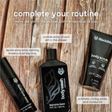Black Wolf Salicylic Acid Body Wash for Men, 1 Liter - Men's Acne Body Wash - Charcoal Helps Reduce Acne Breakouts & Cleanse Your Skin - Full Coverage & Deep Clean Treatment - Men's Bodywash