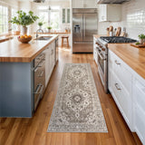 TOPRUUG Washable Oriental Area Rug - 12x15 Rugs for Living Room Soft Carpet for Bedroom Waterproof Floral Distressed Indoor Stain Resistant Non-Shedding Floor Carpets (Green, 12x15)