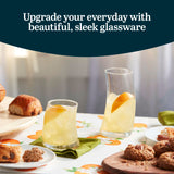 Libbey Ascent Tumbler and Rocks Drinking Glasses Set of 16, Glass Drinking Glasses with Curvature, Versatile Glassware Set for Parties and More