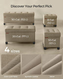 SONGMICS Storage Ottoman Bench, Foldable Foot Rest with Legs, 15 x 43 x 15.7 Inches, End of Bed Bench, Storage Chest, Load up to 660 lb, for Living Room, Bedroom, Entryway, Ink Black ULSF018B01